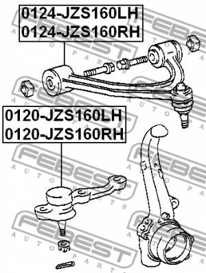 Опора шаровая подвески 0120-JZS160RH FEBEST