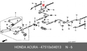 Трос, стояночная тормозная система 47510S04013 HONDA