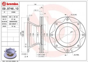Тормозной диск 09.9746.10 BREMBO