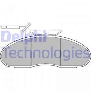 Комплект тормозных колодок, диско LP1105 DELPHI