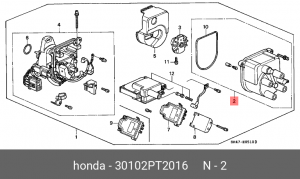 Крышка распределителя зажигания 30102PT2016 HONDA