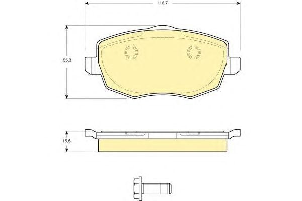 Комплект тормозных колодок, диско 6115931 GIRLING