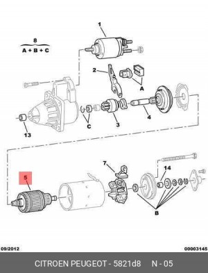 Якорь, стартер 5821 D8 CITROEN PEUGEOT