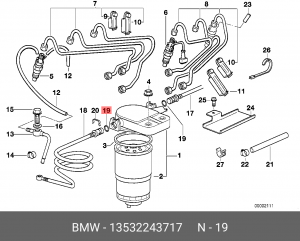 Кольцо 13 53 2 243 717 BMW