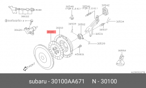 Сцепление (комплект) 30100AA671 SUBARU