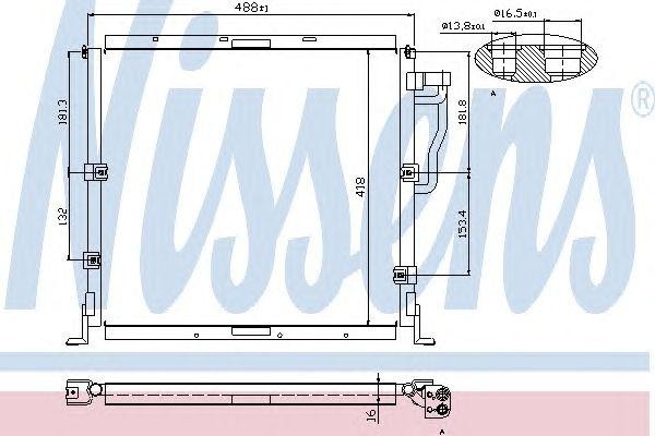 Конденсатор, кондиционер 94770 NISSENS