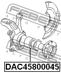 Подшипник ступицы колеса DAC45800045 FEBEST