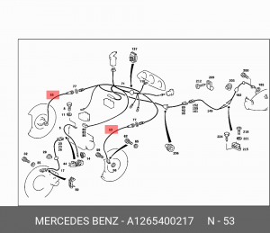 Датчик, частота вращения колеса A 126 540 02 17 MERCEDES BENZ