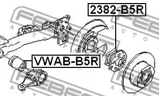 Сайлентблок VWAB-B5R FEBEST