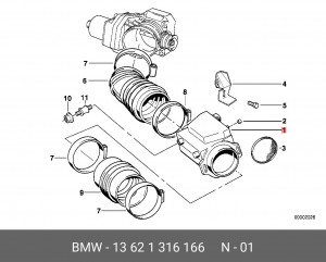 Расходомер воздуха 13 62 1 316 166 BMW