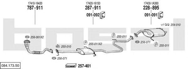 Система выпуска ОГ 08417350 BOSAL