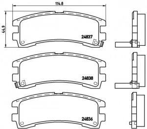 Комплект тормозных колодок, диско P 56 017 BREMBO