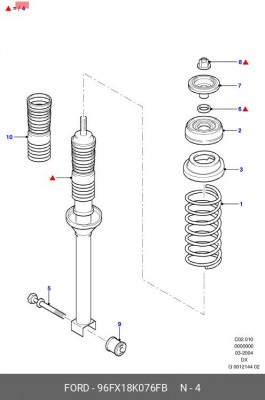 Амортизатор подвески 96FX-18K076-FB FORD