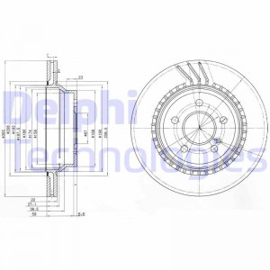 Тормозной диск BG3758 DELPHI