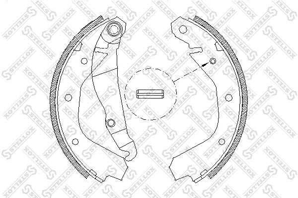 Колодки тормозные барабанные 102-100-SX STELLOX