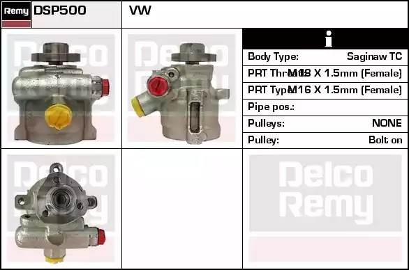 Гидравлический насос, рулевое управление DSP500 DELCO REMY