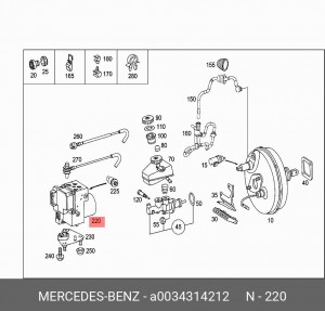 Гидроагрегат, тормозная система A 003 431 42 12 MERCEDES BENZ