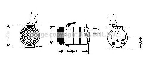 Компрессор, кондиционер OLK317 AVA