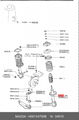 Амортизатор H00134700B MAZDA