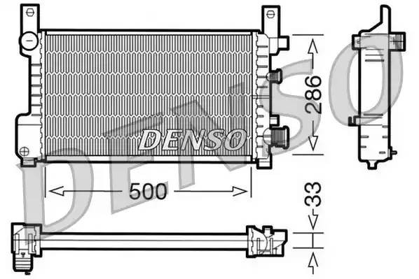 Радиатор, охлаждение двигател DRM10037 DENSO