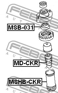 Отбойник амортизатора подвески MD-CKR FEBEST