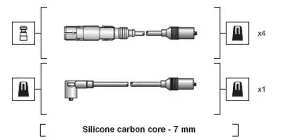 Ккомплект проводов зажигания 941318111270 MAGNETI MARELLI