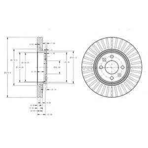 Тормозной диск BG3430 DELPHI