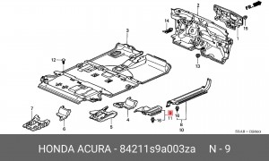 Накладка порога 84211S9A003ZA HONDA