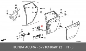 Петля - шарнир открывания двери 67910TA0A01ZZ HONDA