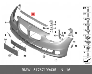 Уплотнитель 51 76 7 199 435 BMW