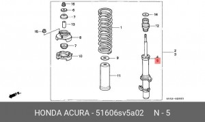 Амортизатор 51606SV5A02 HONDA