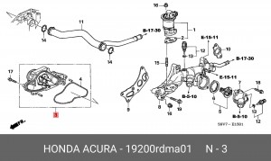 Водяной насос 19200RDMA01 HONDA