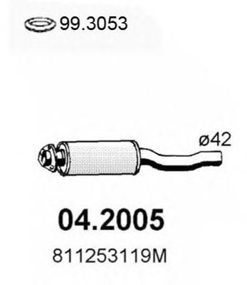 Предглушитель выхлопных газов 042005 ASSO