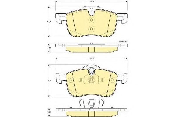 Комплект тормозных колодок, диско 6113742 GIRLING