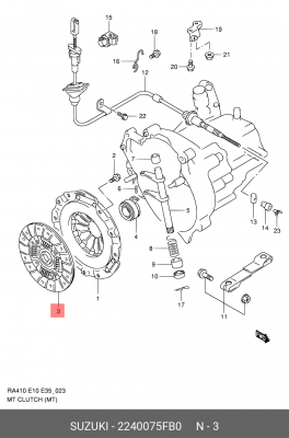 Диск сцепления 22400-75FB0 SUZUKI