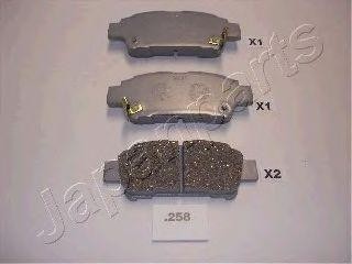 Комплект тормозных колодок, диско PP-258AF JAPAN PARTS GROUP