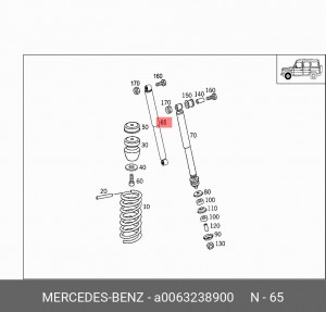 Амортизатор подвески A0063238900 MERCEDES BENZ