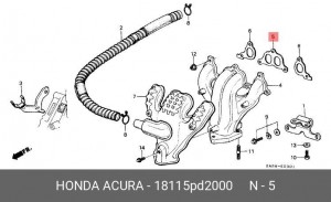 Прокладка, выпускной коллектор 18115PD2000 HONDA