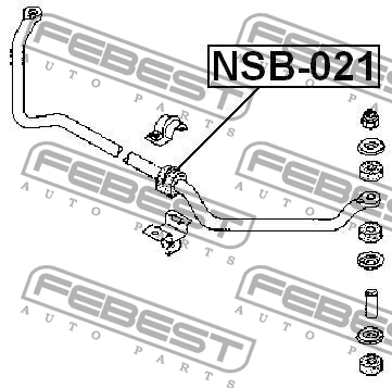 Втулка стабилизатора NSB-021 FEBEST