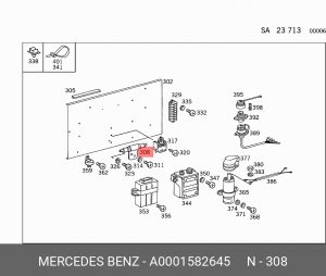 Дополнительный резистор, система зажигания A 000 158 26 45 MERCEDES BENZ