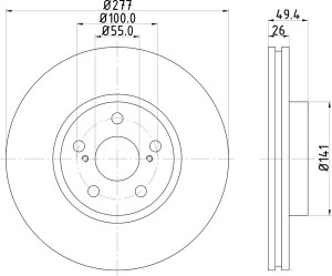 Тормозной диск MDC1694 MINTEX