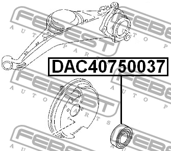Подшипник ступицы колеса DAC40750037 FEBEST