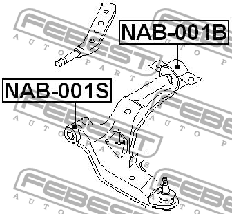 Сайлентблок NAB-001S FEBEST