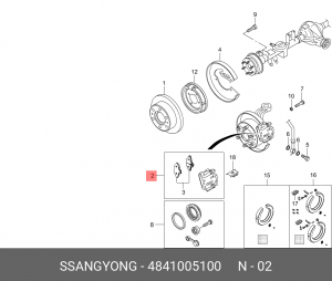 Тормозной суппорт 4841005100 SSANG YONG
