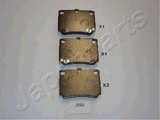 Комплект тормозных колодок, диско PP592AF JAPAN PARTS GROUP