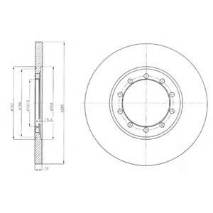 Тормозной диск BG4075 DELPHI
