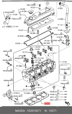 Прокладка, головка цилиндра 1E2010271 MAZDA