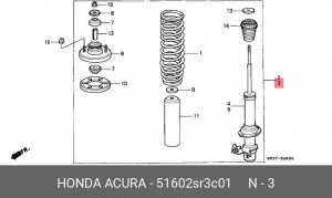 Амортизатор 51602SR3C01 HONDA