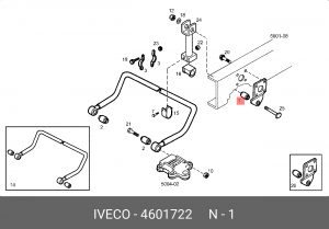 Подвеска, стабилизатор 4601722 IVECO