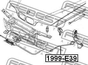 Трос замка открывания капота 1999-E39 FEBEST